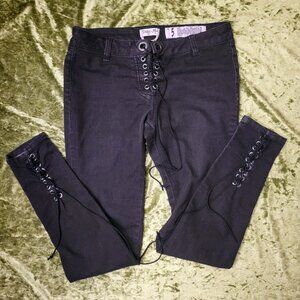 Vintage O-Ring Fly and Cuff Rocker Denim Skinny Jeans